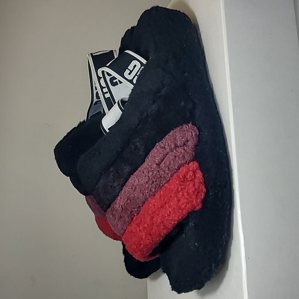 Ugg Fluff Yeah Black Slides Multi Colored Size 9 - image 1